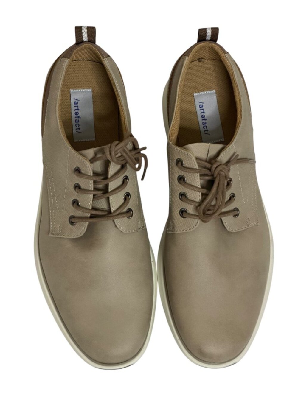 Artefact Mens Shoes Loafers Oxford Derby Leather Mesh Tan 13 - Picture 3 of 10